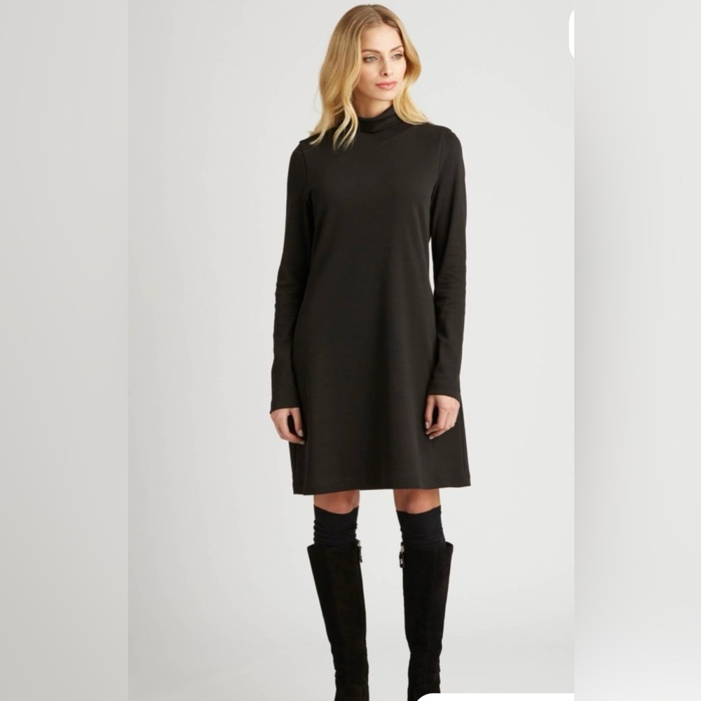 Indigenous Fair Trade Fashion Chestnut Turtleneck Dress Organic Cotton Lagenlook